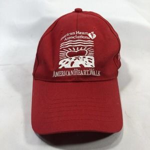 American Heart Association Heart Walk Hat Cap Snapback Red Fighting Back OSFM